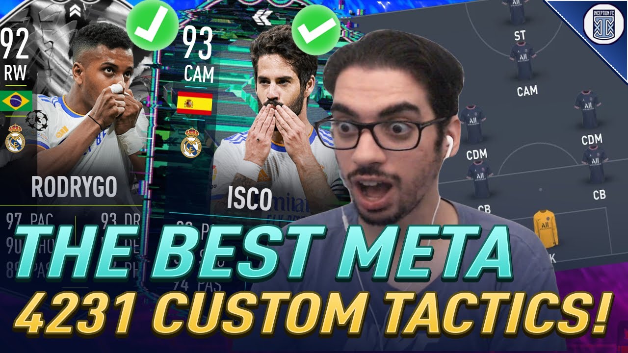 THE BEST META 4231 CUSTOM TACTICS FOR FIFA 22 ULTIMATE TEAM FLASHBACK ISCO & SHOWDOWN RODRYGO