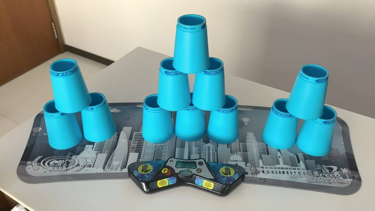 🩵 SPEED STACKS - My Speed Stacks Light Sky Blue Cup Stacking Set - ( Full Video Part 2 ) 🩵