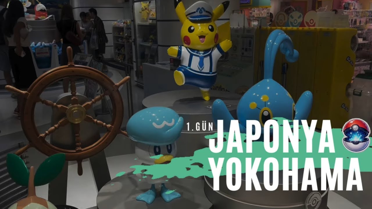 JAPONYA VLOG 1.GÜN - YOKOHOMA POKEMON CENTER TURU VE CLAW MACHINE