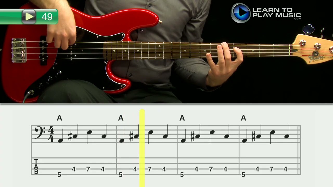Ex049 - Beginner Bass - Solo Mix - Fingers