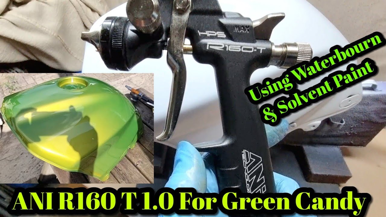 ANI R160 T HPS Mini Spray Gun Candy & Waterbourn Paint,  Black Version Of R160 Q