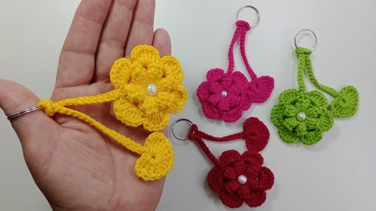 CHAVEIRO DE FLORES  EM CROCHÊ RÁPIDO E FÁCIL DE FAZER 🌺