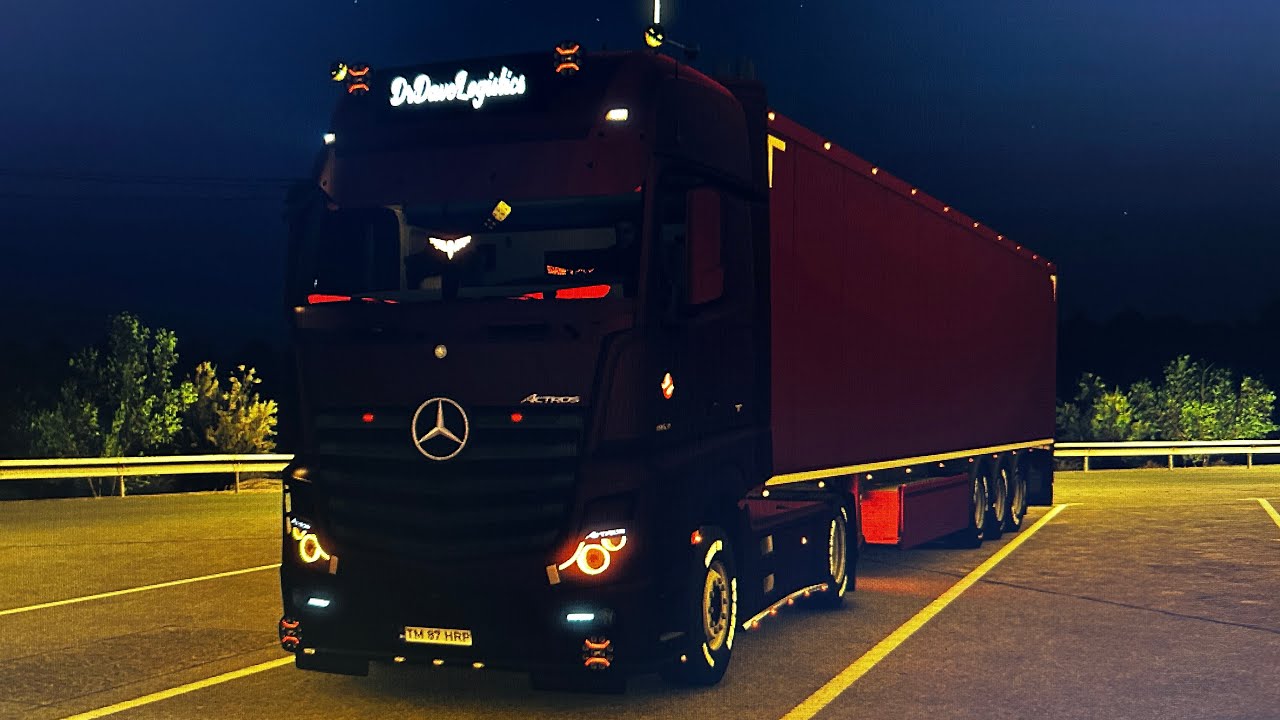 Ets2 Night ride with chill background music