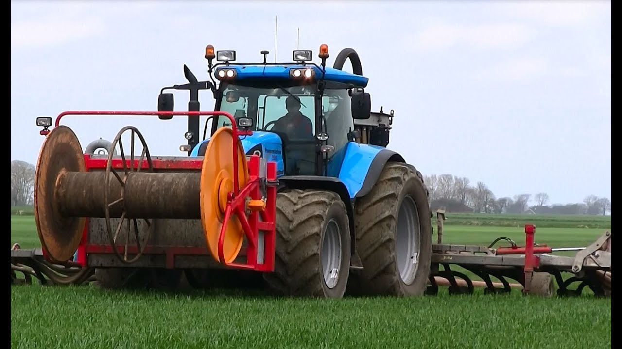 Sleepslang bemesten / Landini Powermaster 180 + 12mtr.Pee-con.
