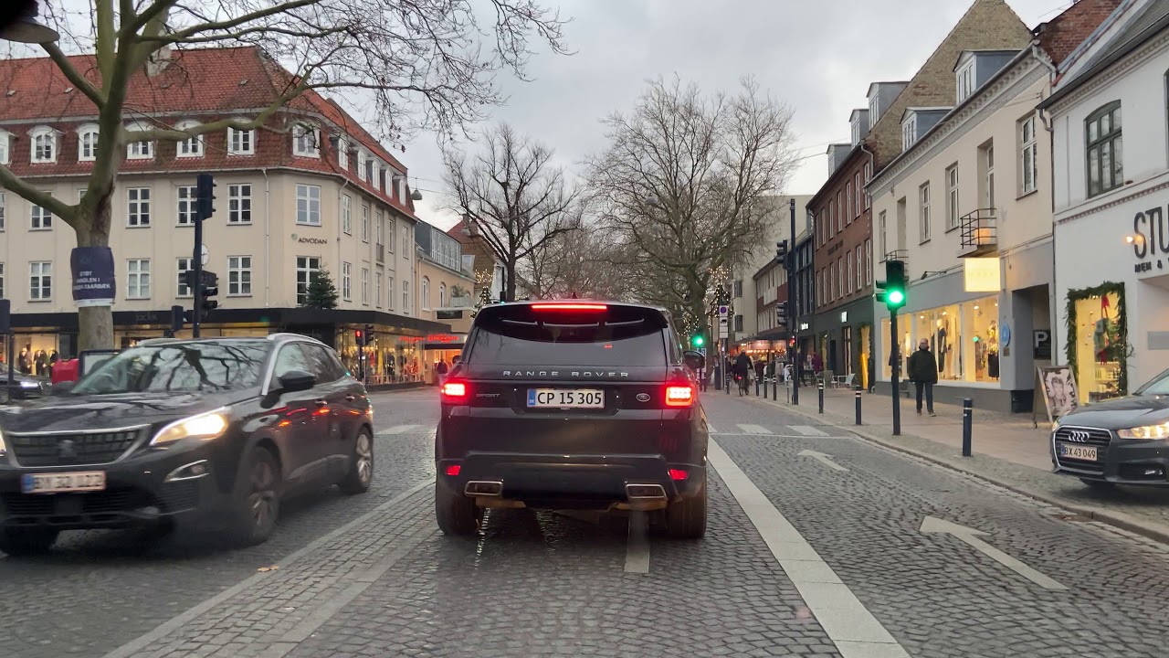 Driving Inside Lyngby City || 4K Lyngby City