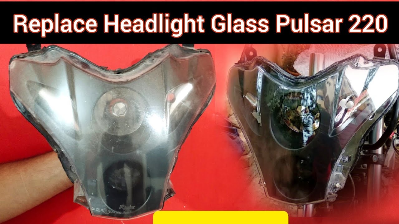 Replace pulsar 220 Headlight Glass At home ||Projector || DIY