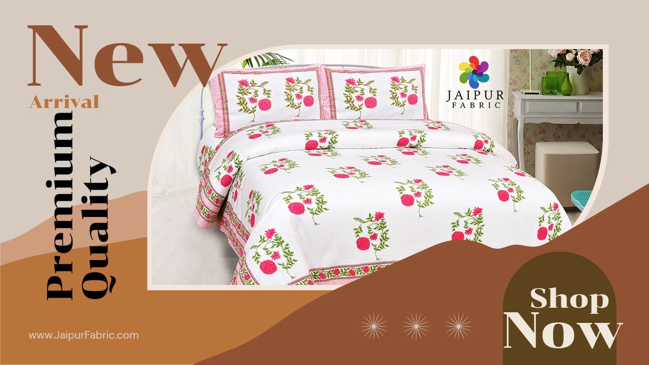 Premium Quality Hand Block Print King Size Bedsheets - JaipurFabric&reg;