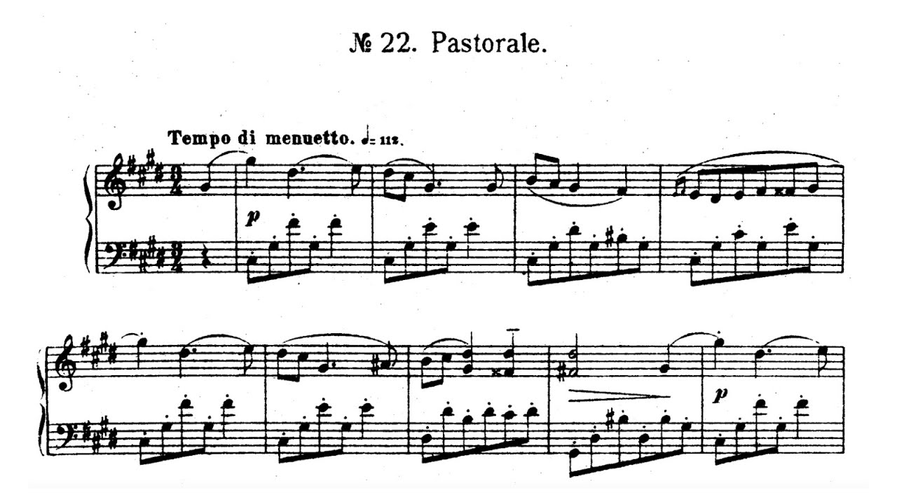 Reinhold Glière: Pastorale op. 34 No. 22 from 24 Pièces Caractéristiques pour la Jeunesse for piano