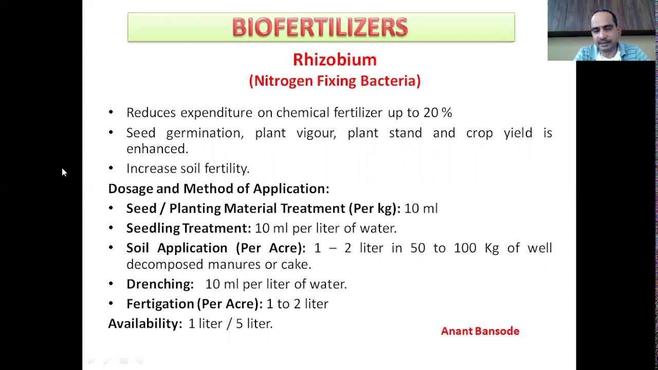 Use of Biofertilizers