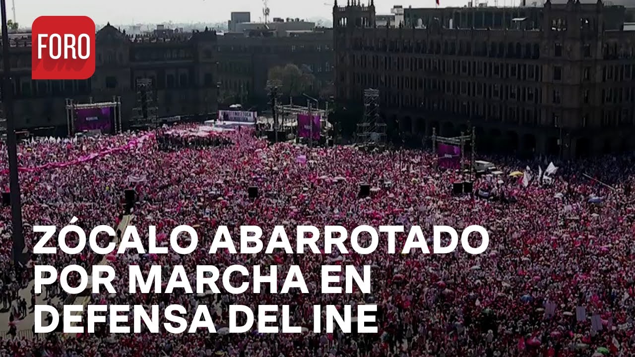 Marcha del INE abarrota el Zócalo de la CDMX - Las Noticias