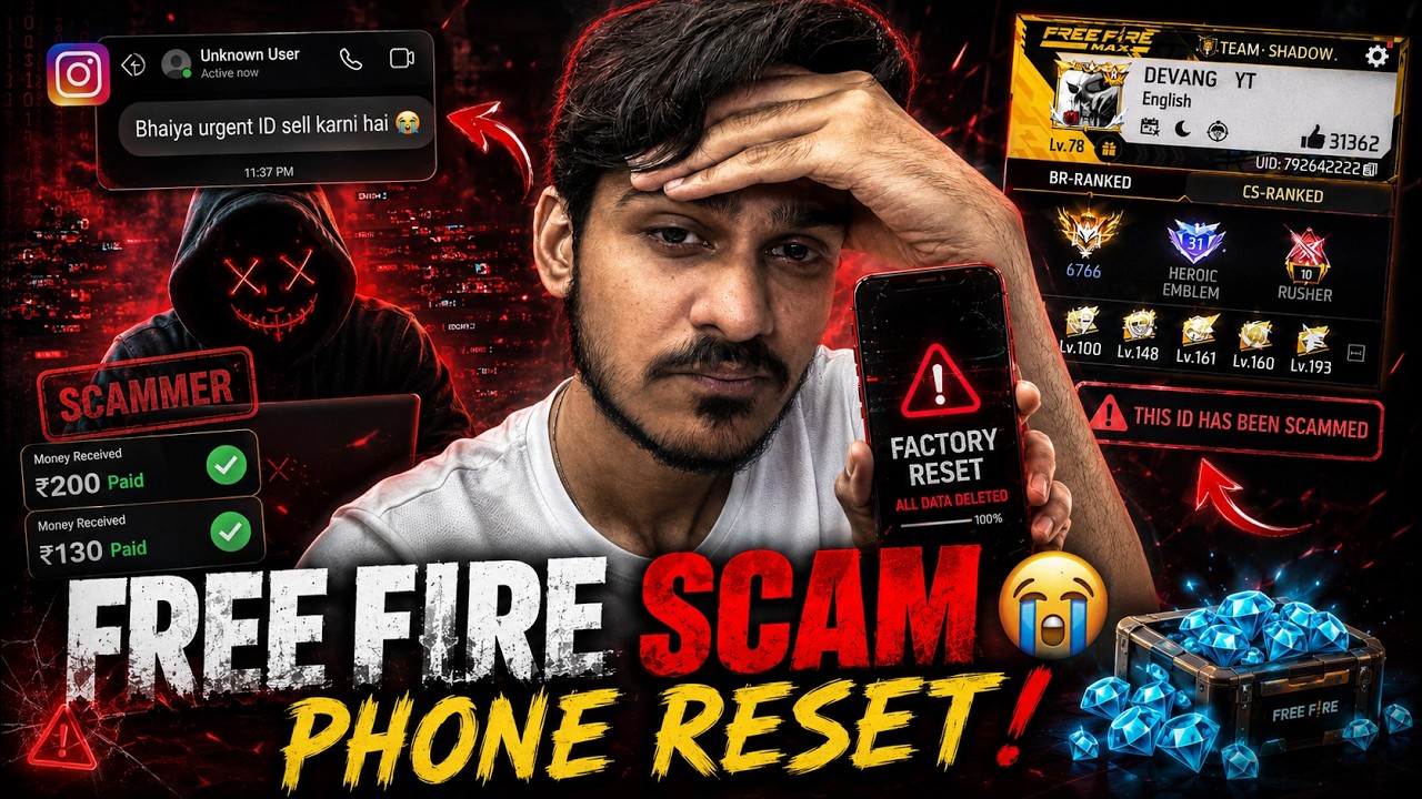 BUYING FREEFIRE ID ONLINE IS A SCAM | LOST MY DATA & MONEY