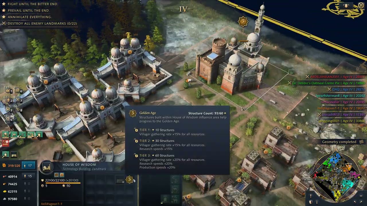 Age of Empires 4 4v4 GIANT ABBASID ARMY Multiplayer Gameplay