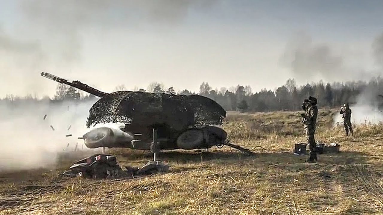 Oerlikon GDF 35mm Twin Cannon &ndash; Air Defense Artillery Live Fire Exercise