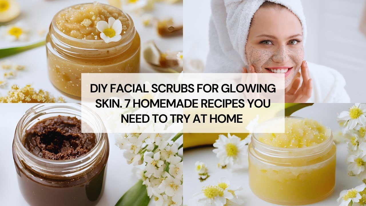 Face Scrub for Glowing and Clear Skin at Home. 2 Natural Homemade Ingredients Treatment.