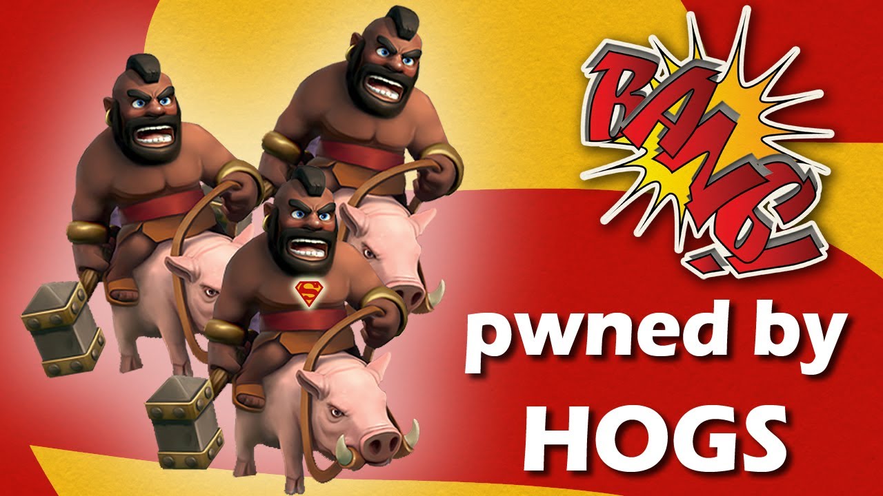 Clash of Clans Hog Riders - 48 Hogs Destroy TH 10
