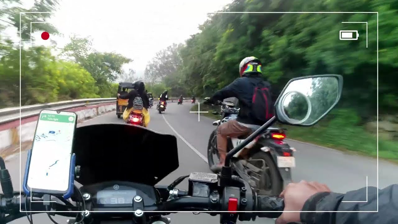 Fitspark dolphin action cam travel video| Bangalore to Nandi Hills Diwali Ride on My Yamaha FZ Fi V3