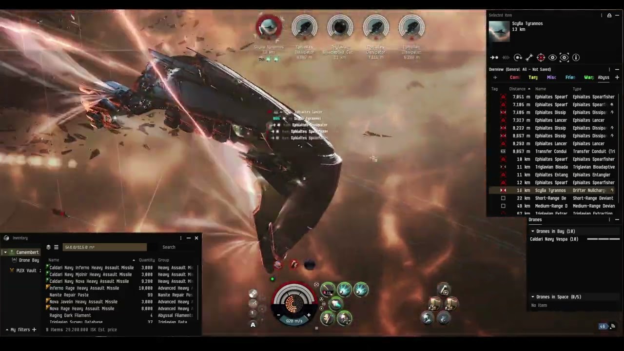 EVE Online - Abyssal Deadspace, T4 Sacrilege, 500M fit