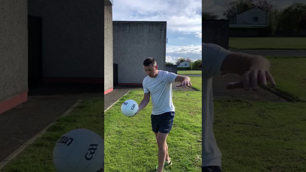 WCC Football. Cormac Costello demonstrates the dummy solo and hook kick.