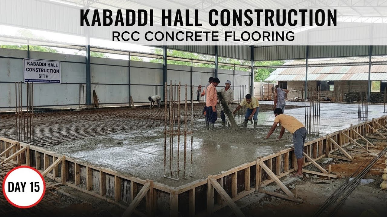 RCC Concrete work at kabadi hall