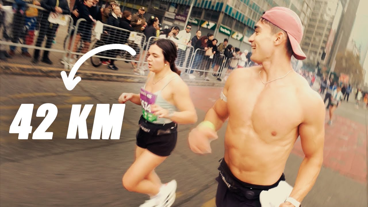 ASÍ FUERON LOS PRIMEROS 42 KM DE MI NOVIA | Maratón Santiago 2025