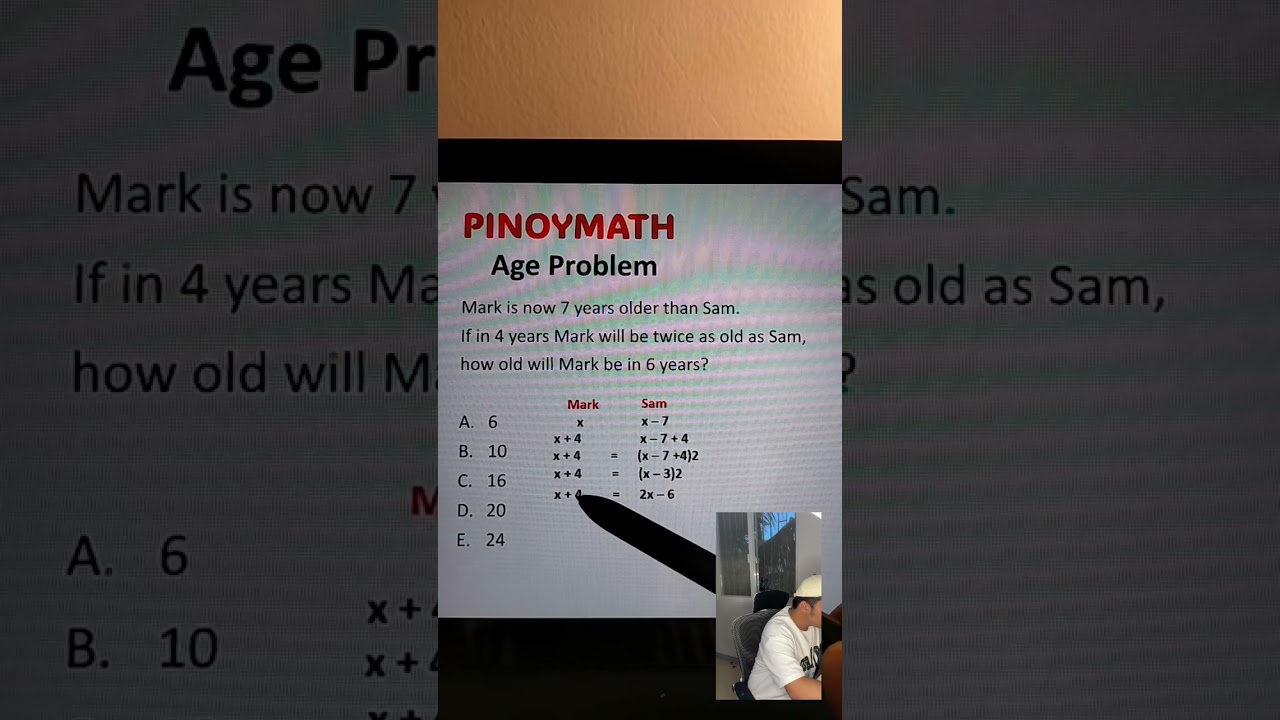 MATH AGE PROBLEM #ageproblems  #pinoymath #maths #csc #mathexercises 