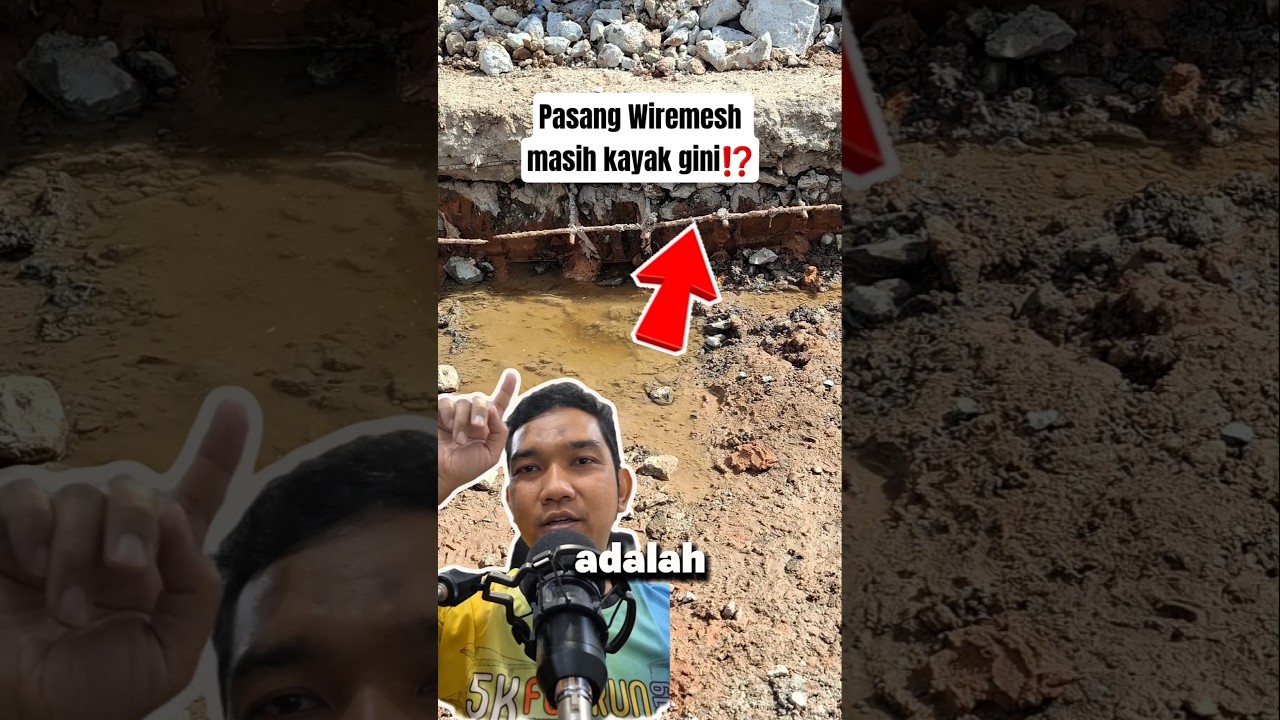 Pasang wiremesh buat lantai beton kok kayak gini‼️ Sekolahnya dimana ya..❓️ #tekniksipil #konstruksi