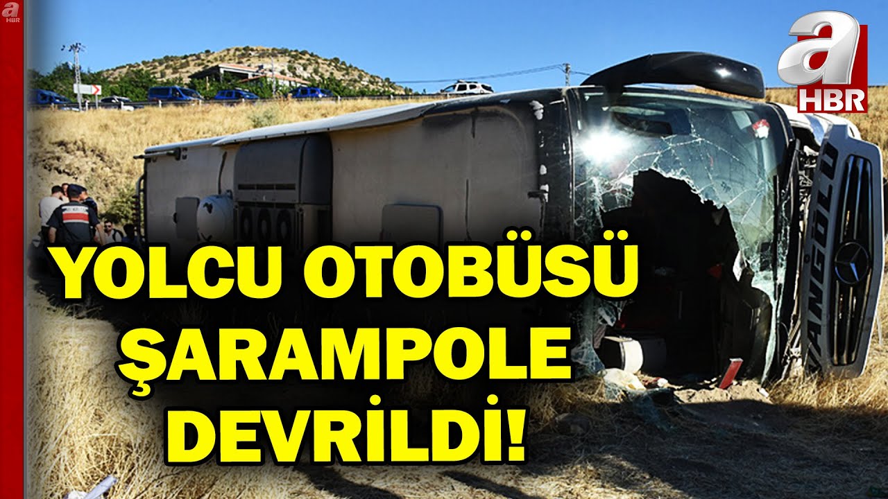 Malatya'da Korkunç Kaza! Yolcu Otobüs Şarampole Devrildi!  A Haber Kaza Bölgesinde! | A Haber