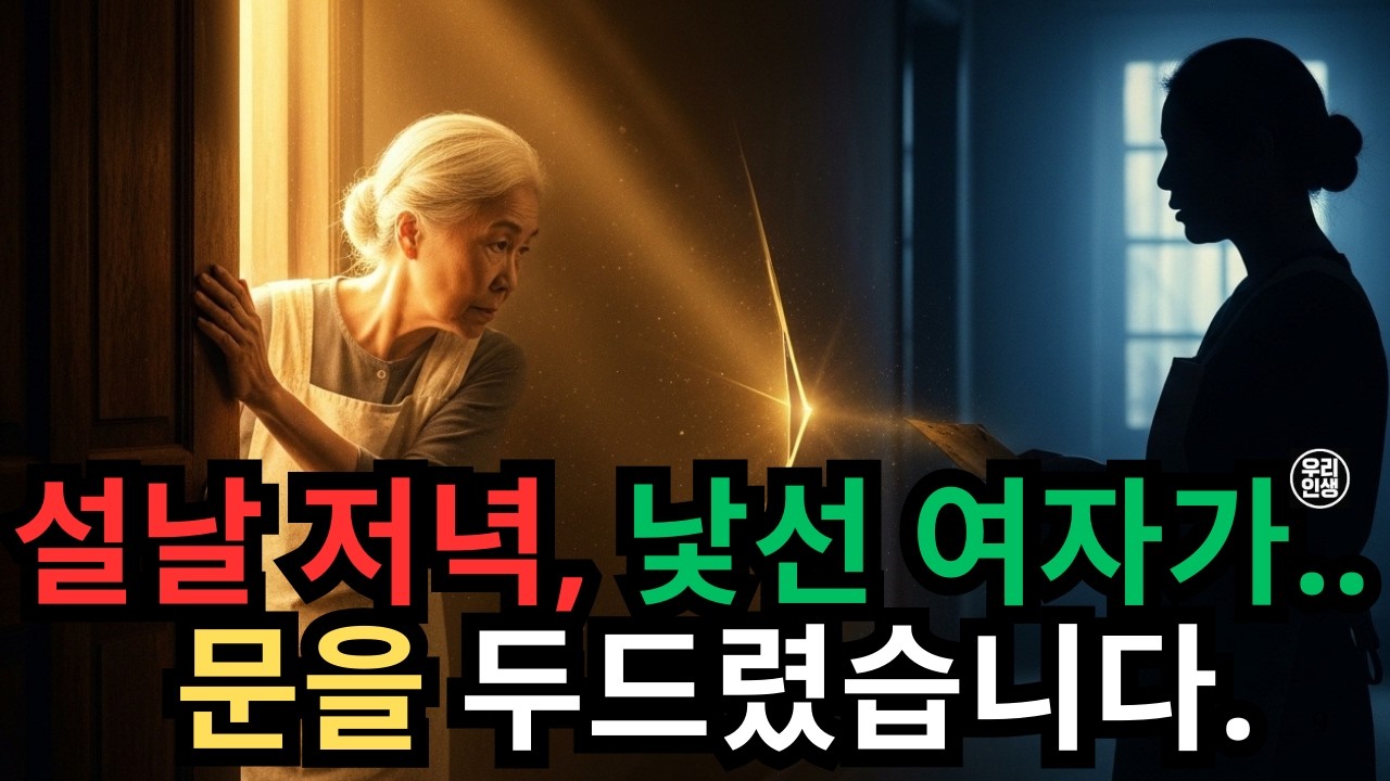 명절마다 혼자였던 나…설 연휴 마지막 날, 낯선 여자가 문을 두드렸습니다