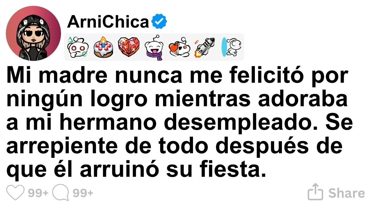 [TODA LA HISTORIA] Mi madre nunca me felicitó por ningún logro mientras adoraba a mi hermano desempl