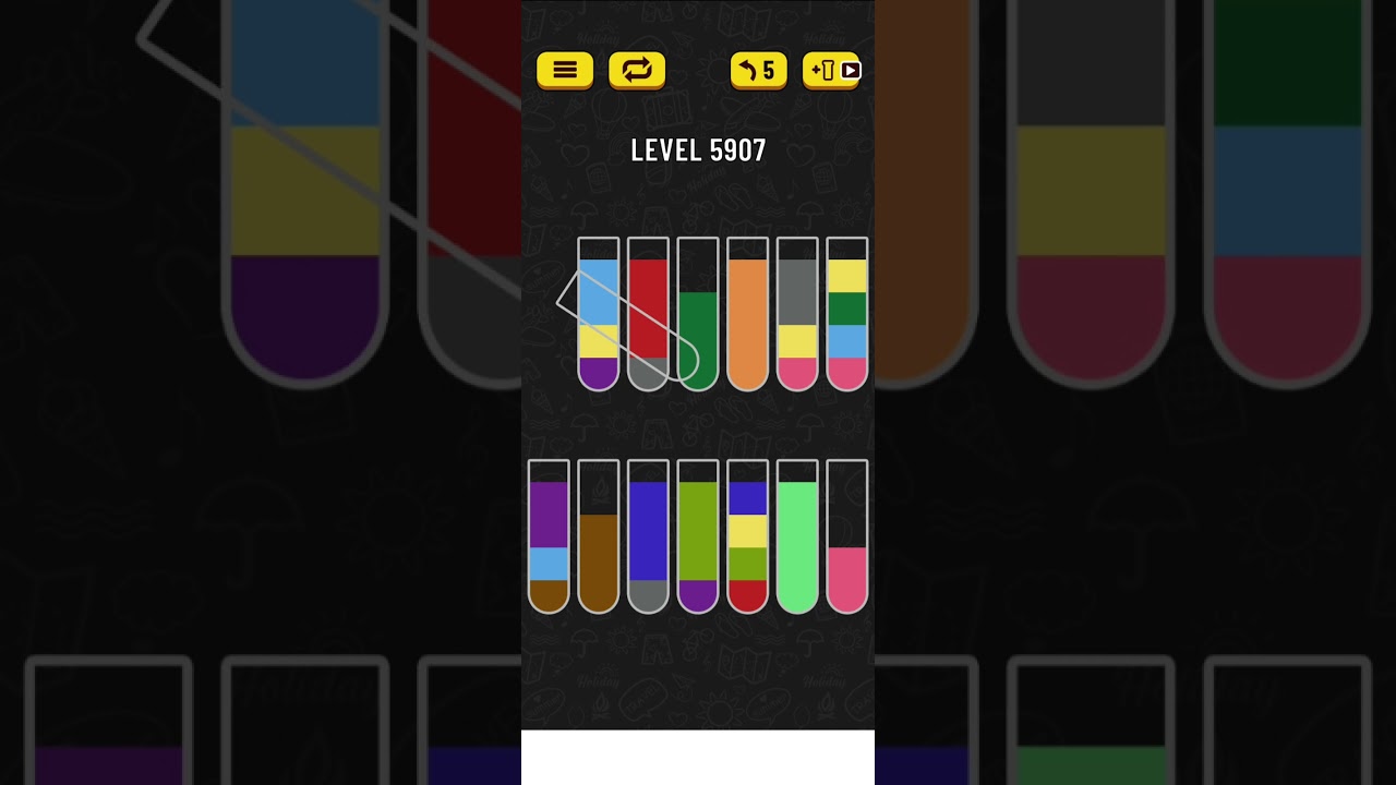 water sort puzzle level 5907