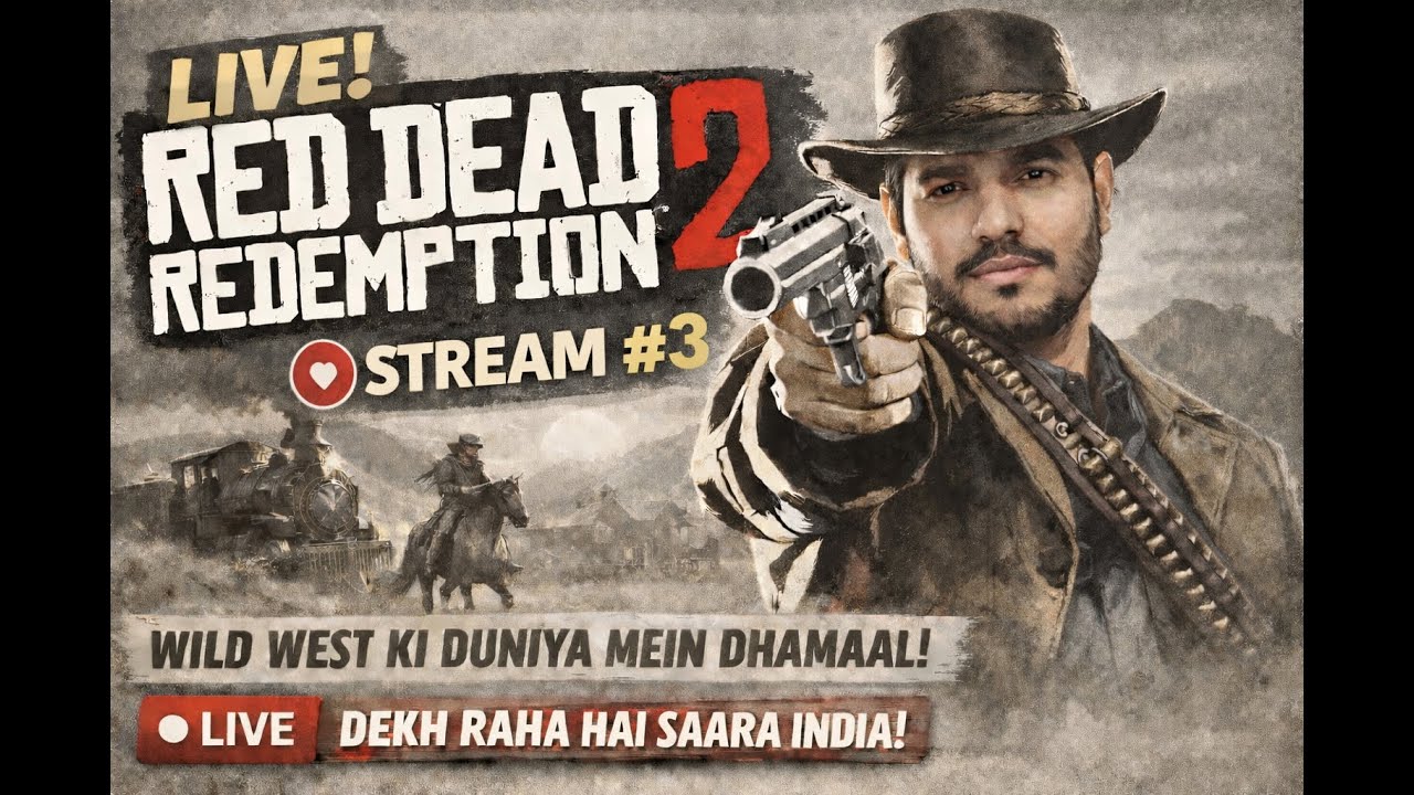 Red Dead Redemption 2 LIVE 🔴 | Story Continues | Stream #3 | Hindi