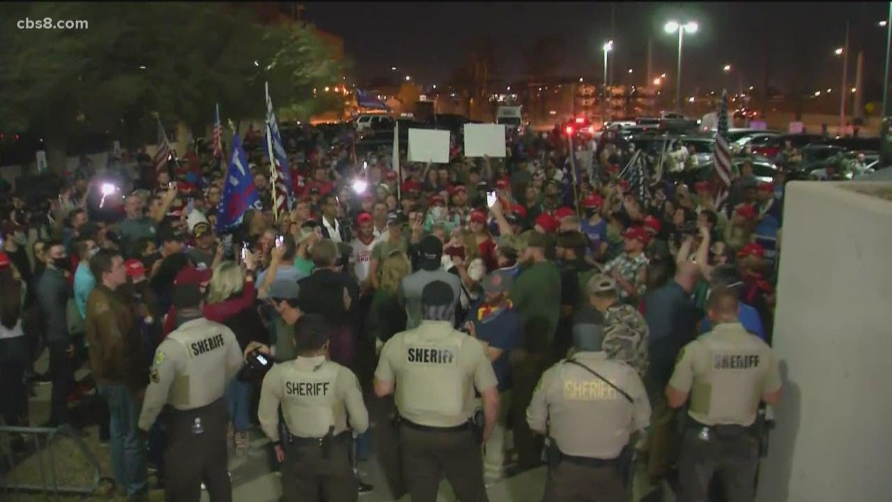 Protests in Arizona as America awaits state's election results