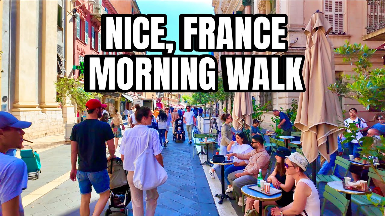 Nice France Morning Walking Tour  - 4K HDR 🇫🇷