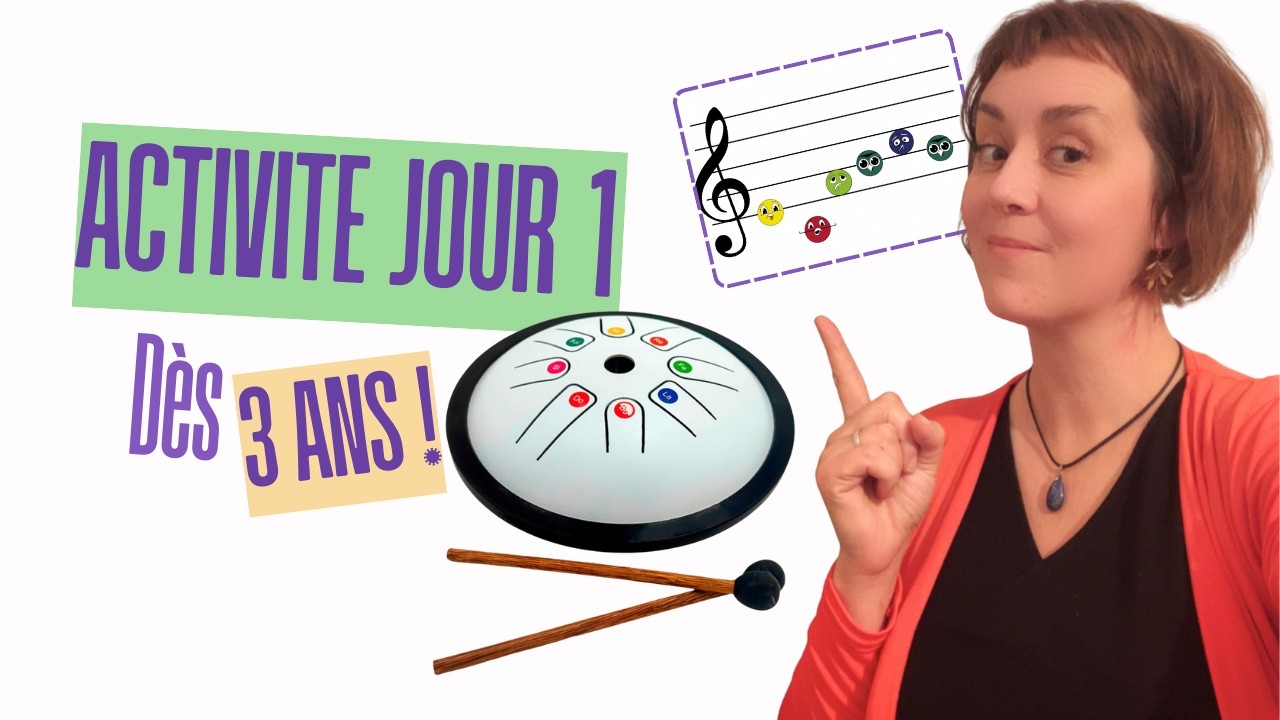 Jour 1 AU CLAIR DE LA LUNE 🎵 Tuto Tongue Drum facile | Joue, lis et chante les notes !
