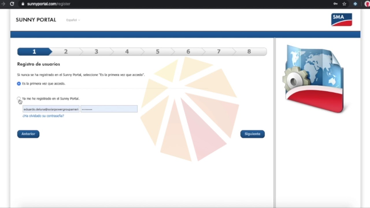 Configuración de nuestro inversor SMA en el Sunny Portal