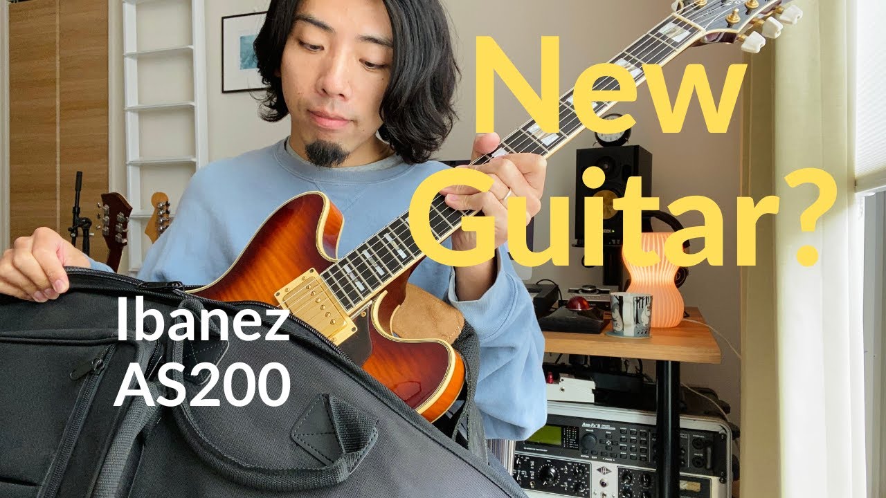 実家の父親のギターを拝借して弾いてみる Ibanez AS200
