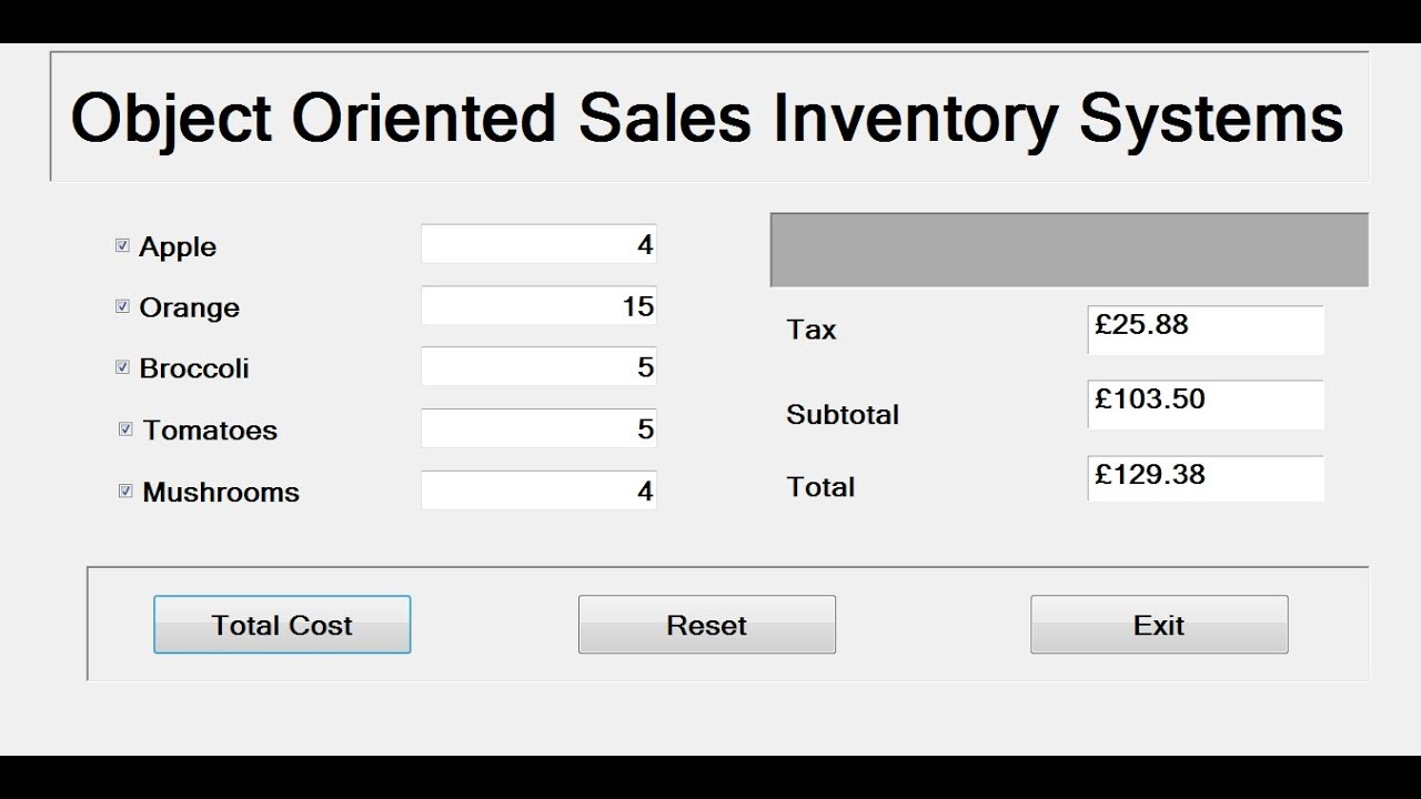 How to Create Sales Inventory System Using Object Oriented Approach  in Visual Basic.Net