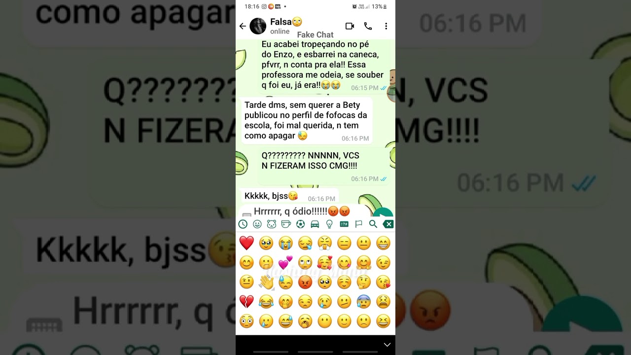 Fake chat (Minha amg me trocou pela falsa)😡 história completa 🫶🏻