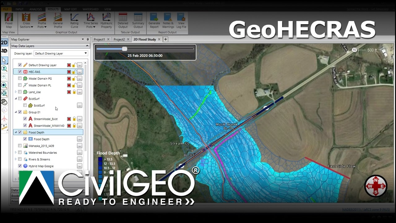 Creating Profile Lines and Time Series Plots for 2D Flow Analysis | CivilGEO