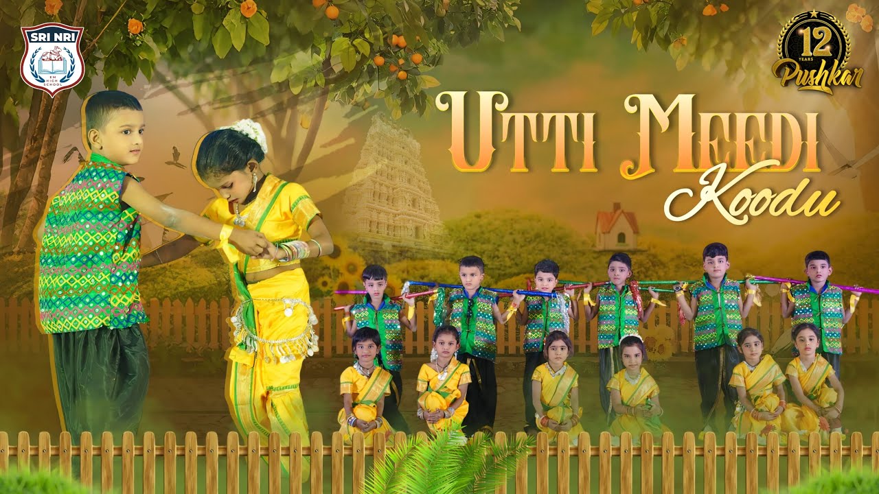 🔥 Utti Meeda Koodu | Power-Packed Dance by SRI NRI School Kids | Pushkar Event 2025