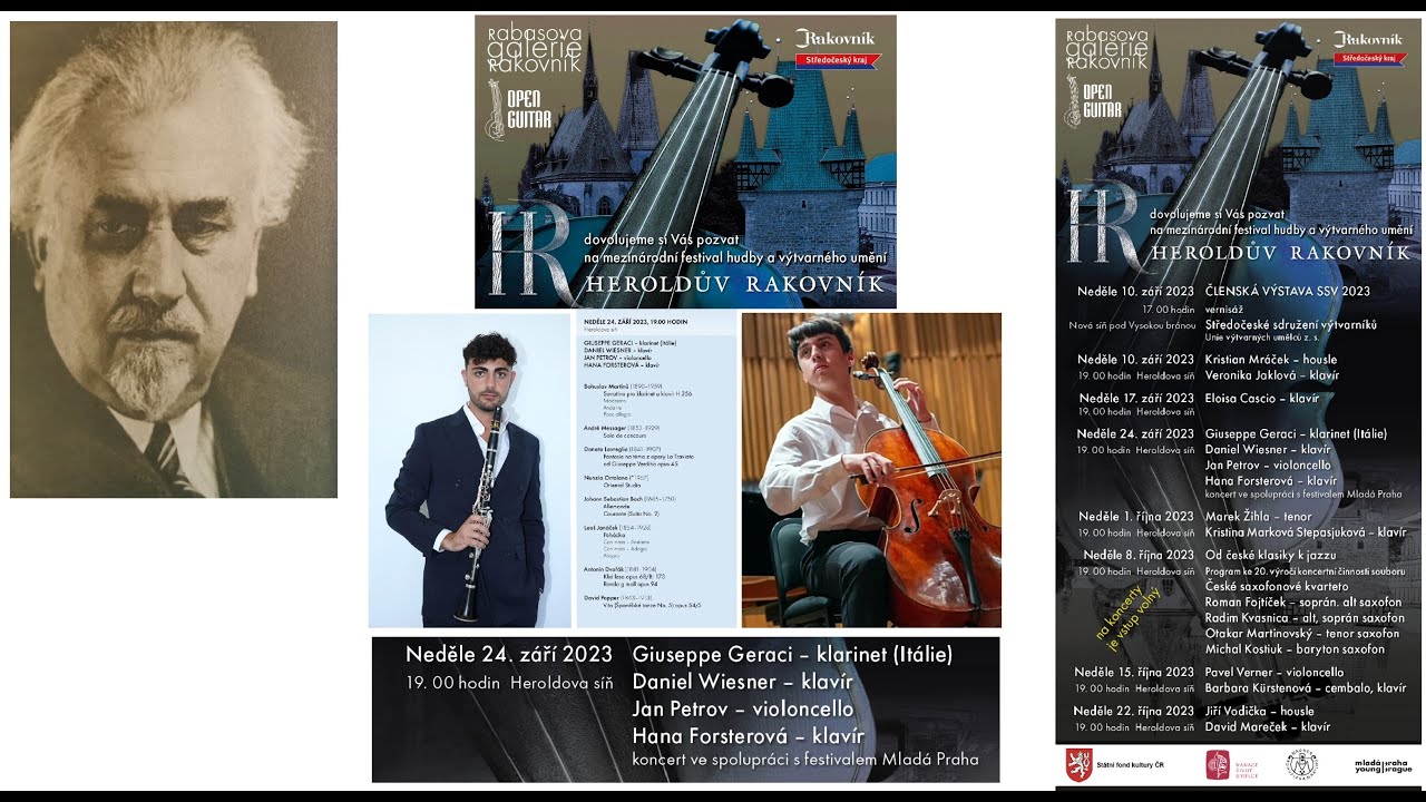GIUSEPPE GERACI - KLARINET, a JAN PETROV - VIOLONCELLO, 24.9.2023 (ukázka)