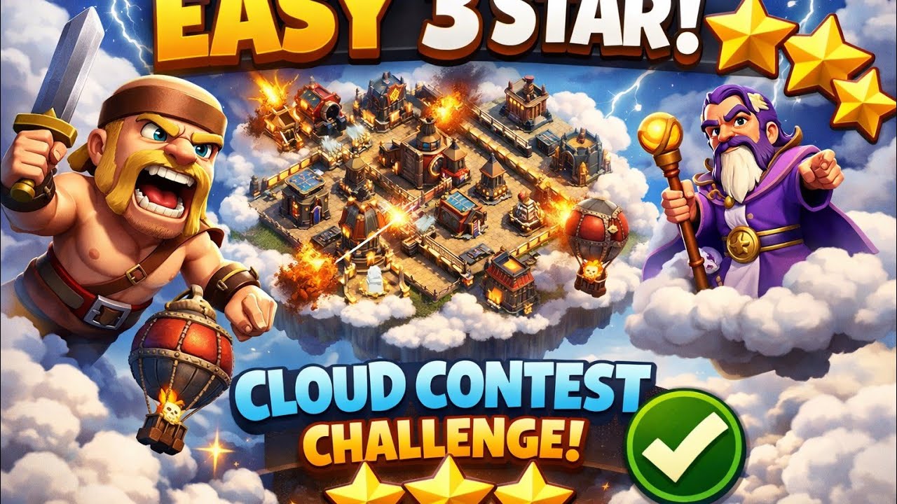 Easily 3 Star the Cloud Contest Challenge(Clash of Clans)