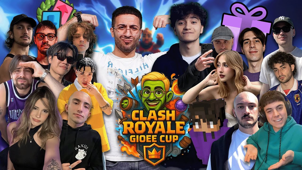 CLASH ROYALE GIOEE CUP! Torneo tra 16 STREAMER con 100 SUB in PALIO!