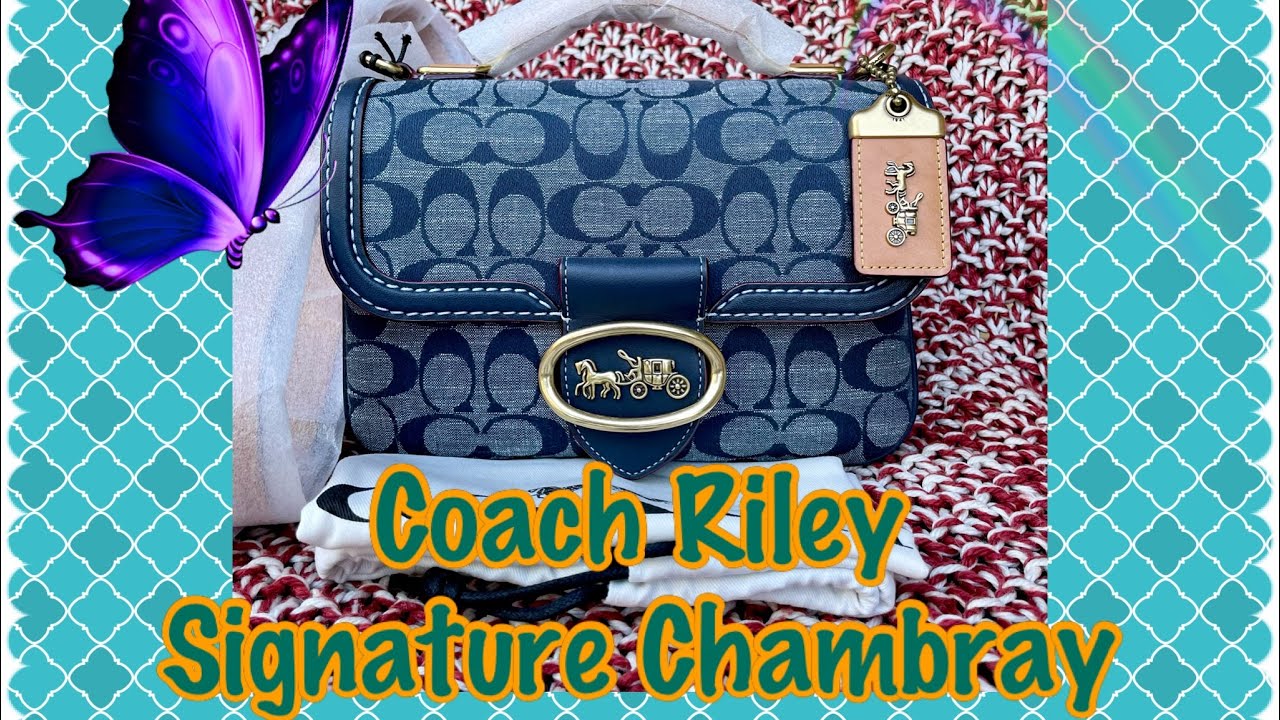 Coach Riley 22 Top Signature Chambray