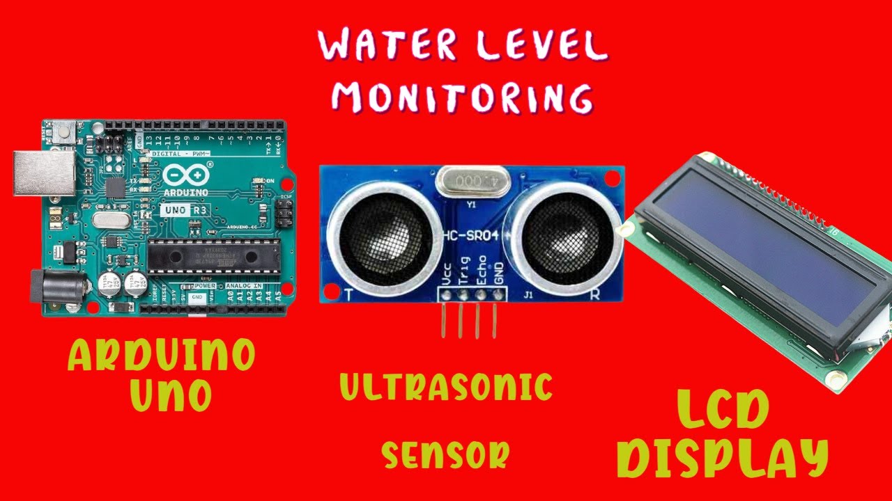 ARDUINO: Water Level MEASUREMENT With ULTRASONIC Sensor + LCD Display  @TMEEducation