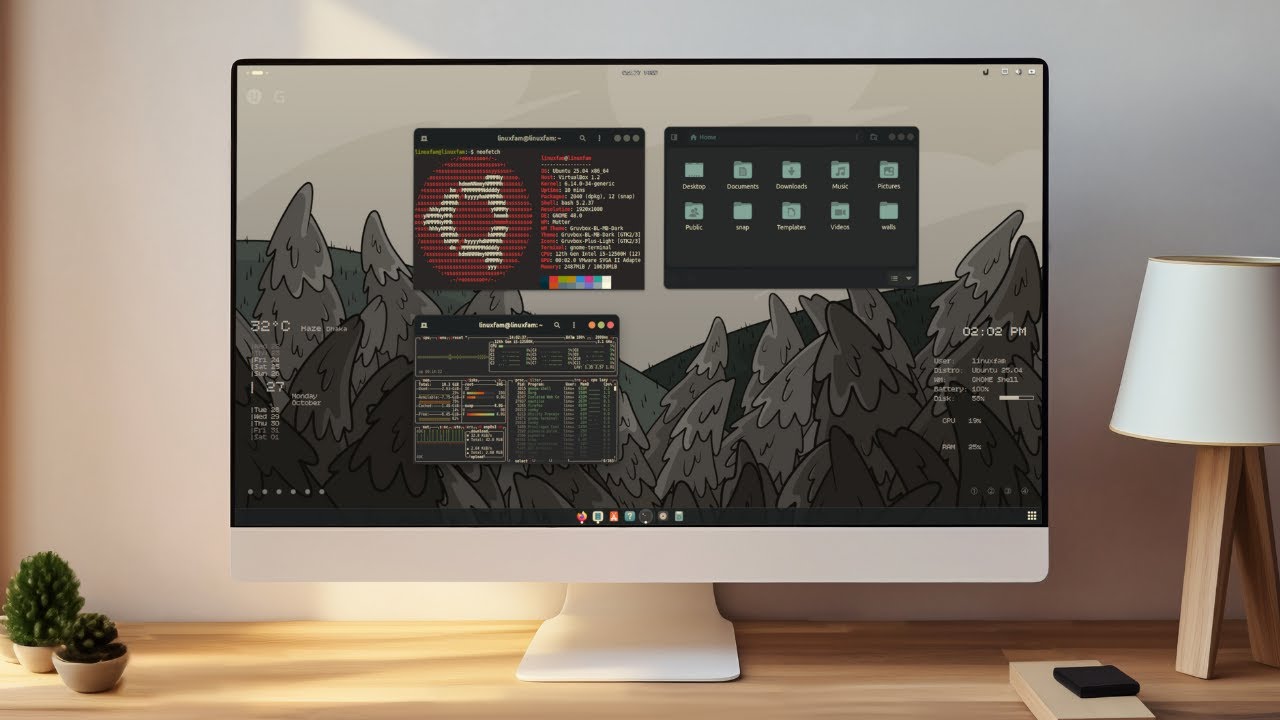 Как настроить рабочий стол Ubuntu | 6 conky bundle