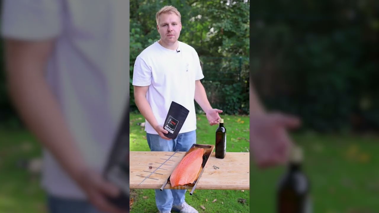 Flammlachsbrett vorbereiten