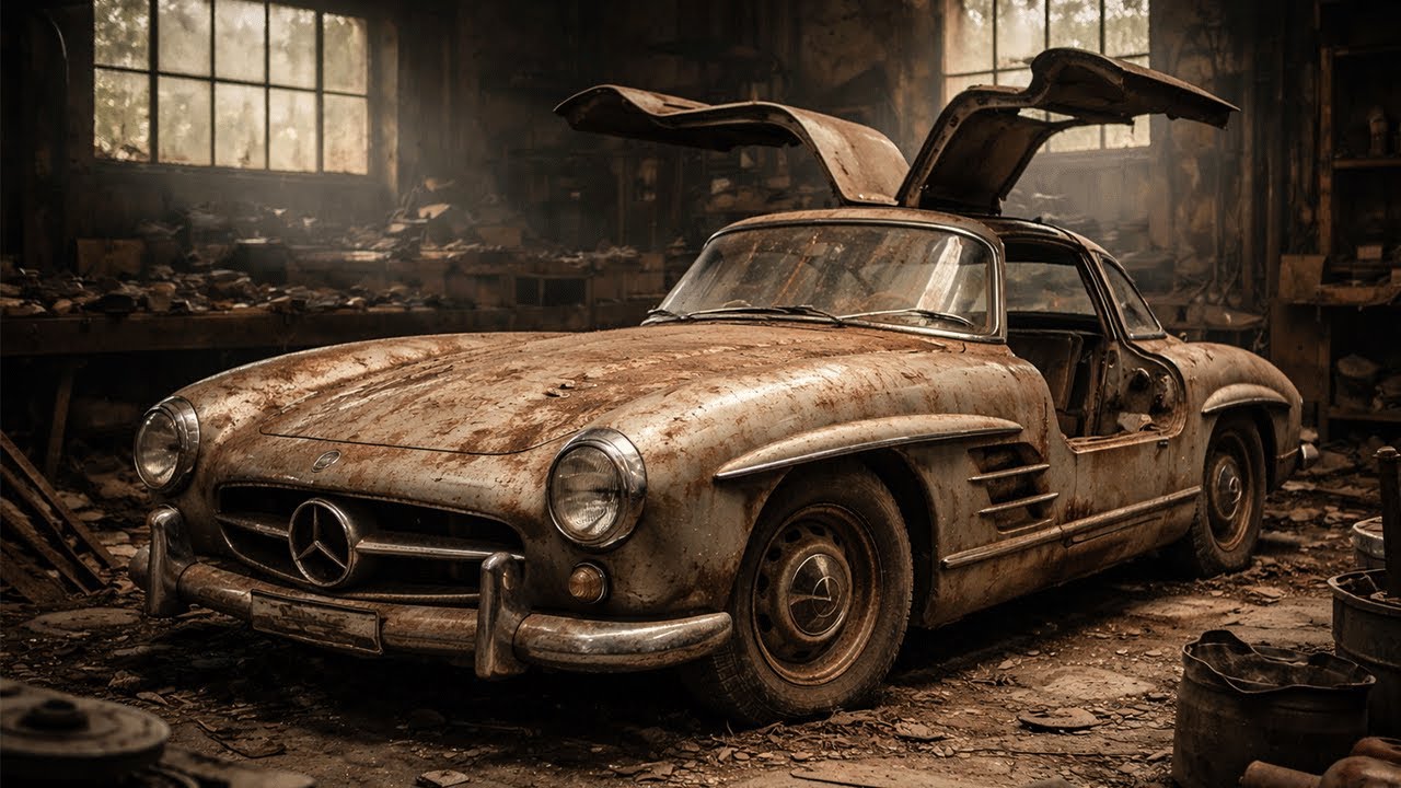 ASMR Car Restoration Full Rebuild of Mercedes-Benz 300SL Gullwing 1955 from Abandoned Condition