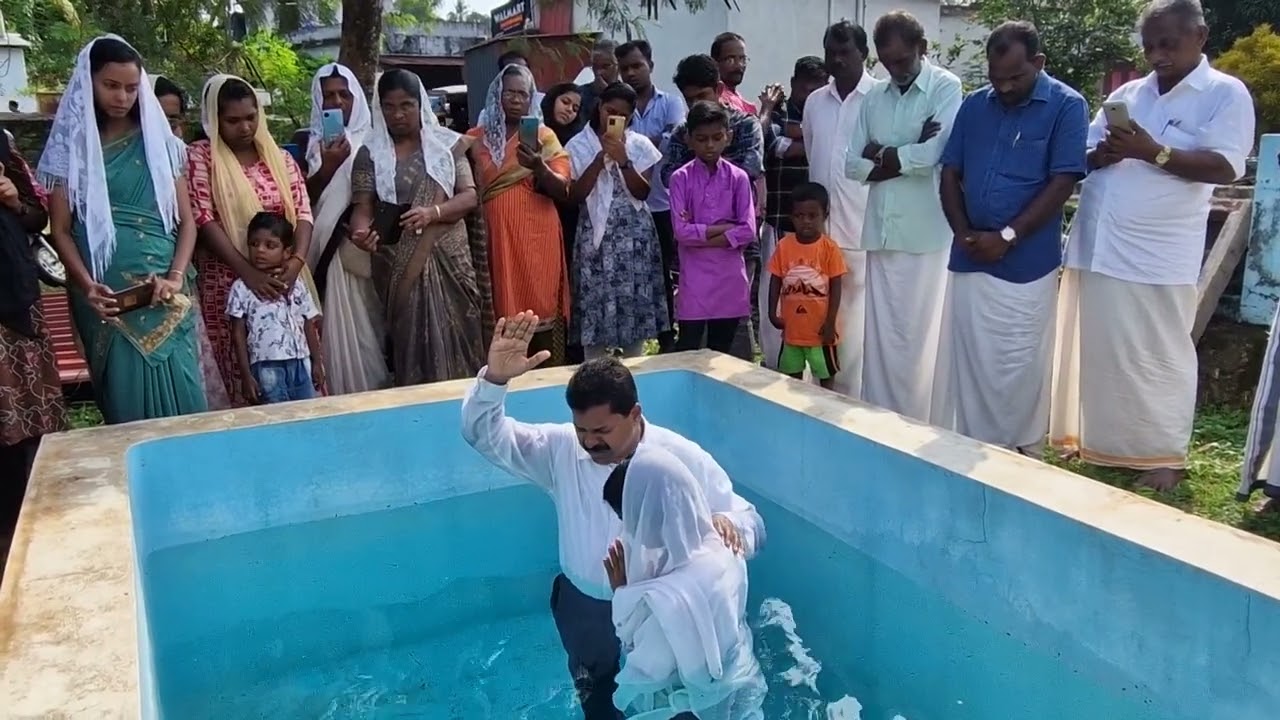 believer's baptism at Town Brethren Church. June 20023