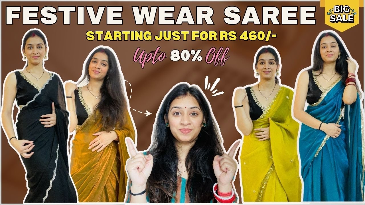 SAREE Collection for Karwachauth & Diwali | Festive Wear Saree Haul Upto 90% Off ✨